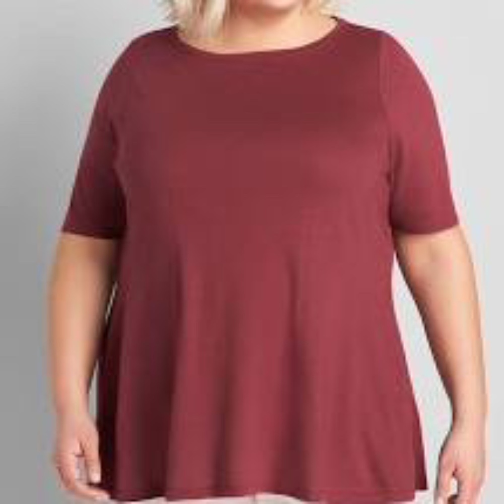 Lane Bryant Perfect Sleeve Bar Back Tee NWT 22/24